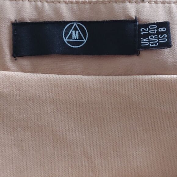 Miss Guided tan mini skirt night out party Sz 8 - Picture 5 of 5